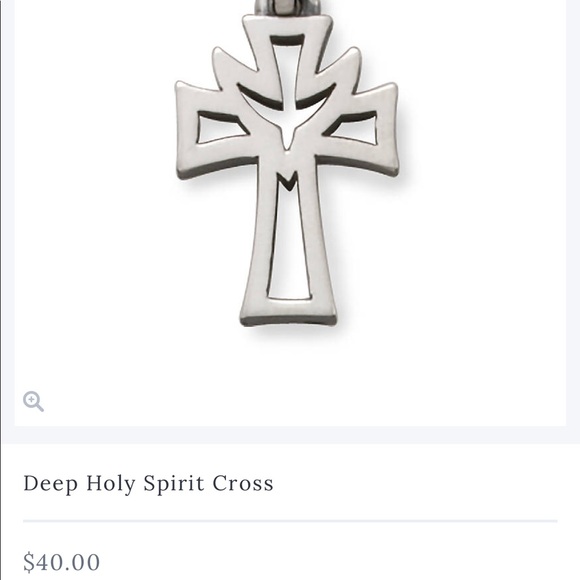 James Avery deep Holy Spirit cross charm - Picture 1 of 3